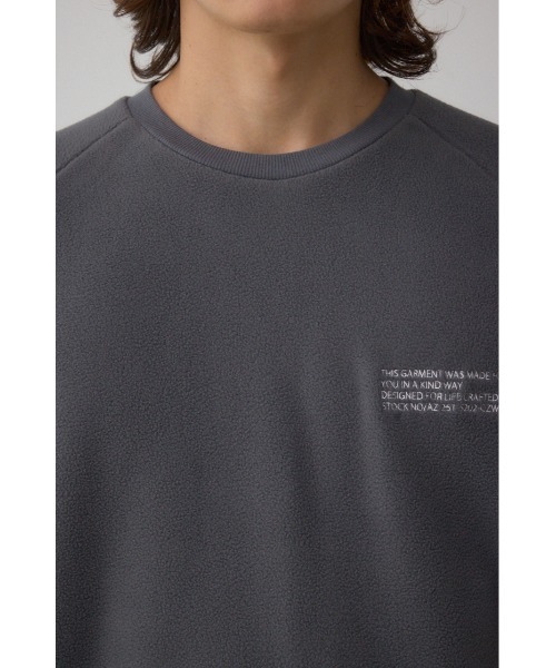 AZUL by moussy（アズールバイマウジー）の「SHELTECH マイクロフリースクルー（スウェット・メンズ・グレー/ブラック系その他/ブラック・LARGE/MEDIUM/SMALL）」の4枚目の写真