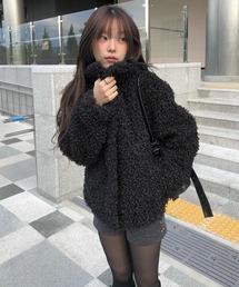 anyonemore（エニワンモア）の「オーバーサイジングビッグカラーボアジャケット（その他アウター）」