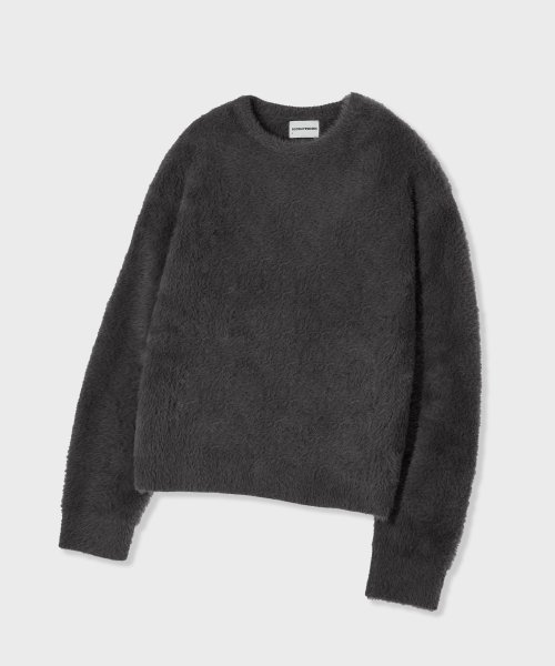 GLW(ジーエルダブリュ)の「ヘアリークロップニットチャコール(ニット/セーター・レディース・その他・MEDIUM/LARGE/SMALL)」の1枚目の写真