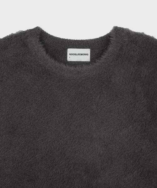 GLW(ジーエルダブリュ)の「ヘアリークロップニットチャコール(ニット/セーター・レディース・その他・MEDIUM/LARGE/SMALL)」の5枚目の写真