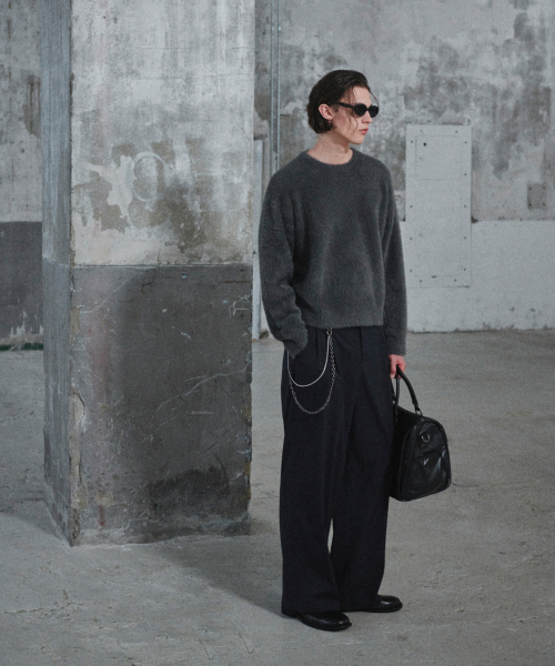GLW(ジーエルダブリュ)の「ヘアリークロップニットチャコール(ニット/セーター・レディース・その他・MEDIUM/LARGE/SMALL)」の8枚目の写真