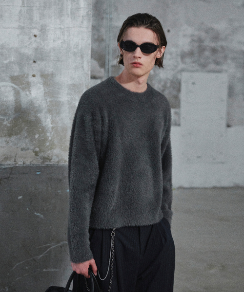 GLW(ジーエルダブリュ)の「ヘアリークロップニットチャコール(ニット/セーター・レディース・その他・MEDIUM/LARGE/SMALL)」の10枚目の写真