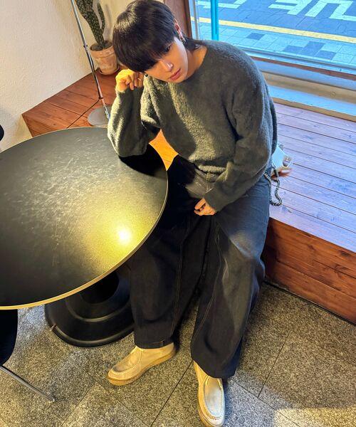 GLW(ジーエルダブリュ)の「ヘアリークロップニットチャコール(ニット/セーター・レディース・その他・MEDIUM/LARGE/SMALL)」の4枚目の写真