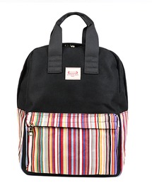 大型ストライプ柄 バックパック ブラック 楽天市場】ストライプ（バックパック・リュック｜男女兼用バッグ