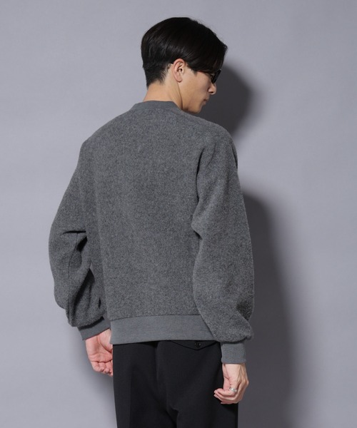 NANO universe（ナノユニバース）の「MIYATA×NANO JAPANMADE　ウール/コットン スウェット（スウェット・メンズ・ブラック/チャコール/ブラウン・M/L）」の6枚目の写真