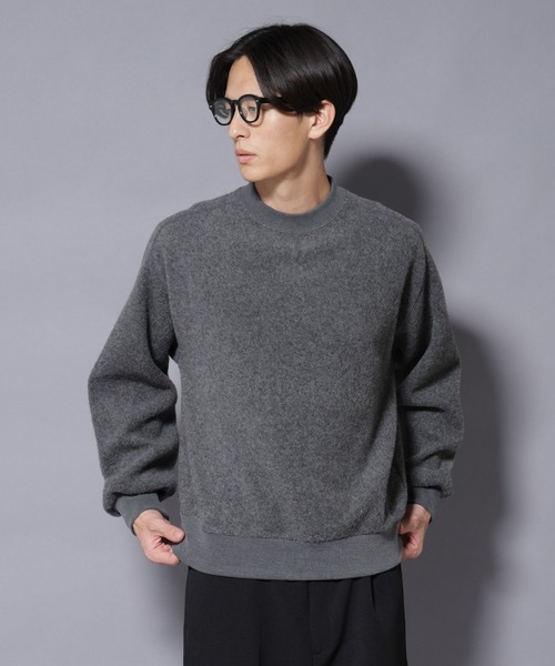 NANO universe（ナノユニバース）の「MIYATA×NANO JAPANMADE　ウール/コットン スウェット（スウェット・メンズ・ブラック/チャコール/ブラウン・M/L）」の4枚目の写真