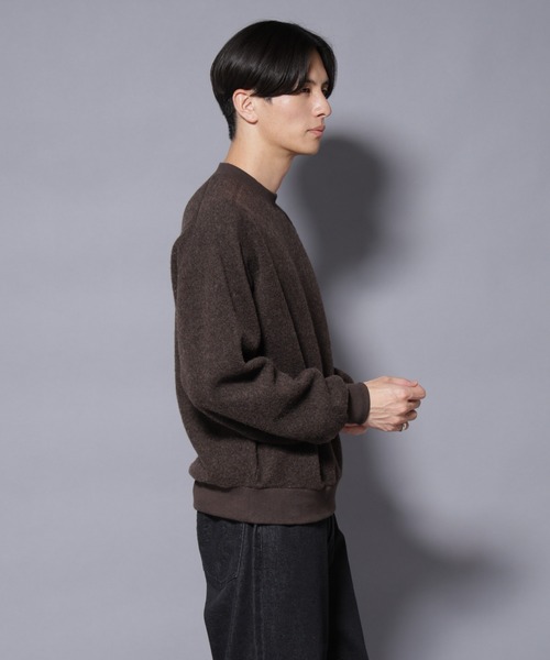 NANO universe（ナノユニバース）の「MIYATA×NANO JAPANMADE　ウール/コットン スウェット（スウェット・メンズ・ブラック/チャコール/ブラウン・M/L）」の12枚目の写真