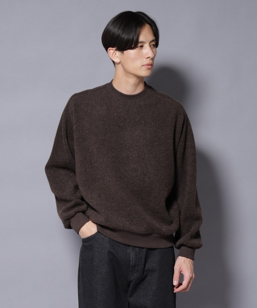 NANO universe（ナノユニバース）の「MIYATA×NANO JAPANMADE　ウール/コットン スウェット（スウェット・メンズ・ブラック/チャコール/ブラウン・M/L）」の11枚目の写真