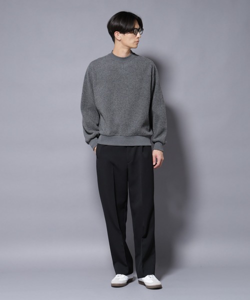 NANO universe（ナノユニバース）の「MIYATA×NANO JAPANMADE　ウール/コットン スウェット（スウェット・メンズ・ブラック/チャコール/ブラウン・M/L）」の9枚目の写真
