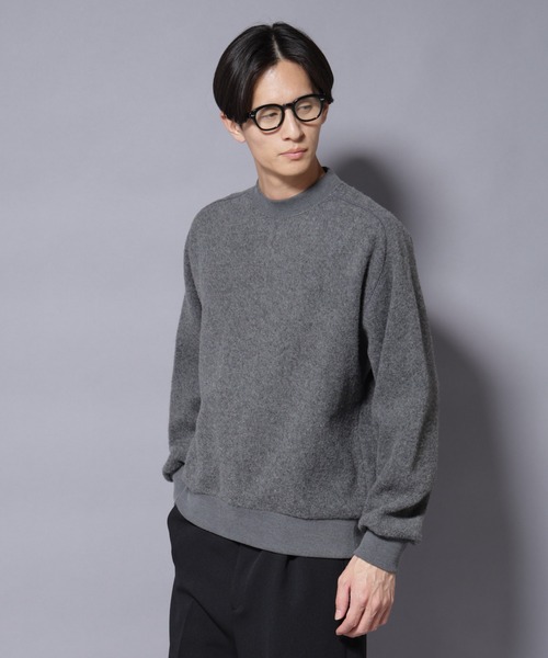 NANO universe（ナノユニバース）の「MIYATA×NANO JAPANMADE　ウール/コットン スウェット（スウェット・メンズ・ブラック/チャコール/ブラウン・M/L）」の5枚目の写真