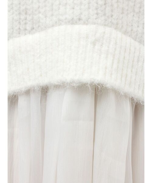 ELENDEEK(エレンディーク)の「ブラッシュヤーンニットドッキングワンピース(ワンピース・レディース・オフホワイト/グレー/ブラック・02/01)」の11枚目の写真