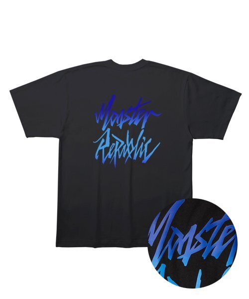 MONSTER REPUBLIC（モンスターリパブリック）の「ムーブメントロゴブルーウェーブTシャツブラック（Tシャツ/カットソー・レディース・その他・LARGE/MEDIUM/SMALL/X-LARGE）」の3枚目の写真