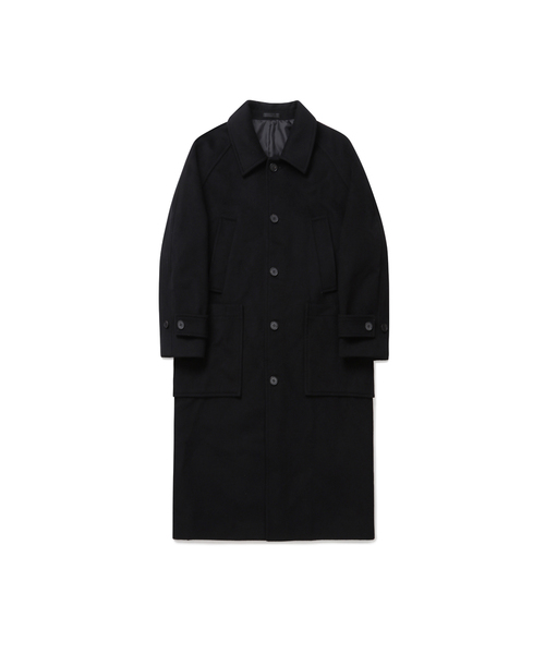 セール】オーバーサイズバルマカンコート（ブラック）（ダッフルコート