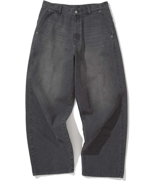 NOT4NERD（ノットフォーナード）の「Curved Semi Wide Denim Pants - Black（デニムパンツ・レディース・その他・MEDIUM/LARGE/X-LARGE）」の2枚目の写真