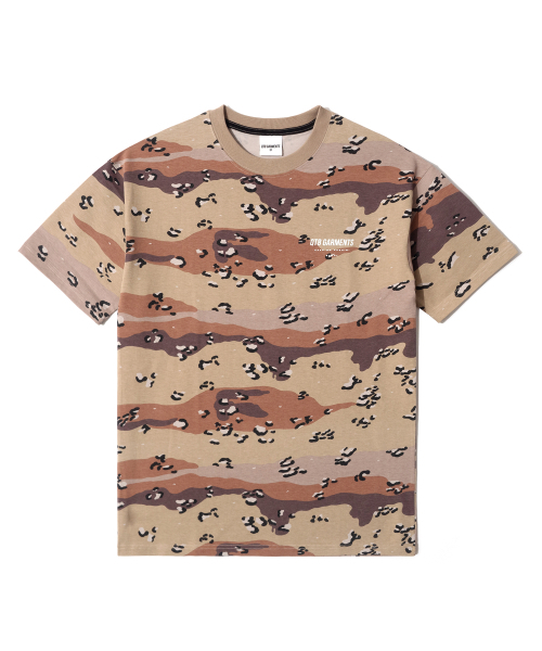 QT8 GARMENTS(キューティーエイトガーメント)の「OC Simple Logo Chocolate Chip Camo Tee (Beige)(Tシャツ/カットソー・レディース・その他・MEDIUM/LARGE/X-LARGE/SMALL)」の2枚目の写真