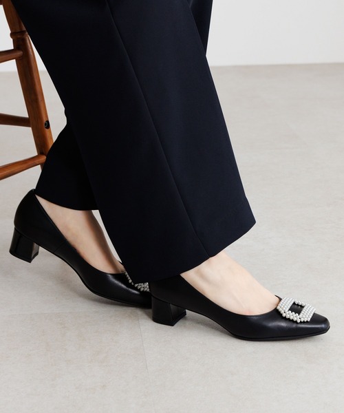 HIMIKO(ヒミコ)の「【HIMIKO】【撥水】4cmヒールパールビジューパンプス/661113(パンプス・レディース・ベージュ/シルバー/ブラック・22.0cm/22.5cm/23.0cm/23.5cm/24.0cm/24.5cm/25.0cm/25.5cm)」の5枚目の写真