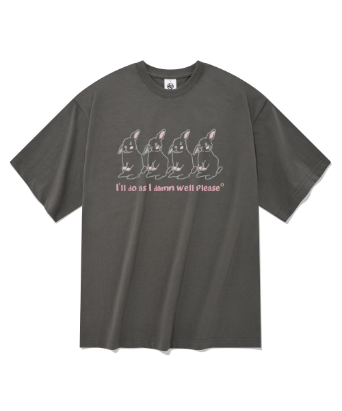 RADINEO(ラディネオ)の「ラビットフォー半袖Tシャツグレー(Tシャツ/カットソー・メンズ・その他・SMALL/MEDIUM/LARGE/X-LARGE)」の1枚目の写真