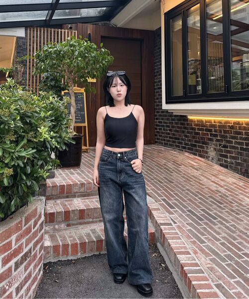 RANDOMOFF（ランダムオフ）の「BTB : WAVE WASHING JEANS [BLUE MINUIT CORE]（デニムパンツ・レディース・ダークインディゴブルー・X-SMALL/SMALL/MEDIUM/LARGE）」の11枚目の写真