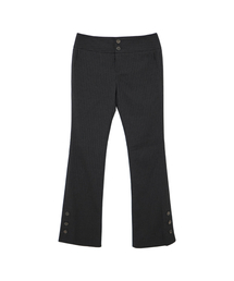 HETIT（ヘティ）の「ボタンダウンスリムパンツ（チャコール）（スラックス・レディース）」