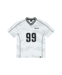 NO.99 VネックマッシュカモTシャツ(ホワイト)