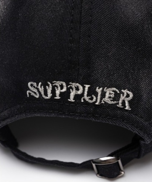 SUPPLIER(サプライヤー)の「A'GEM/9 × .kom 『SUPPLIER/サプライヤー』 Ripped Brim Heart Tribal 6 Panel Cap/リップド ブリム ハート トライバル 6 パネル キャップ(キャップ・メンズ・ブラック・FREE)」の4枚目の写真