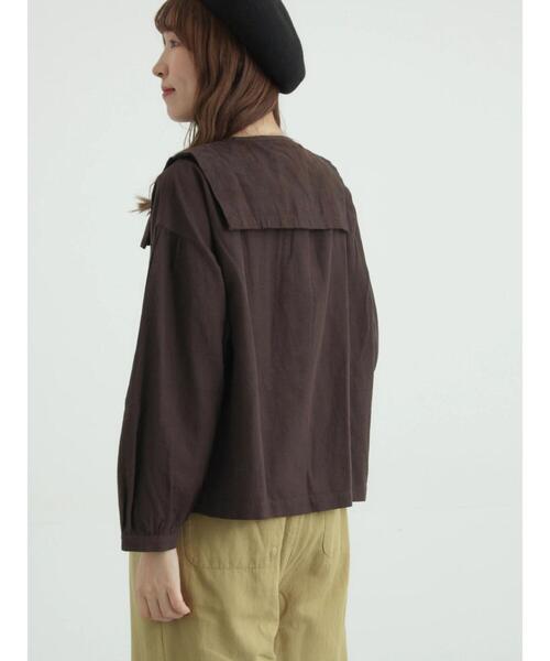 TSUHARU by Samansa Mos2（ツハルバイサマンサモスモス）の「[tukuroi]綿麻ツイル刺繍ブラウス（シャツ/ブラウス・レディース・ベージュ/ブラウン・F）」の21枚目の写真