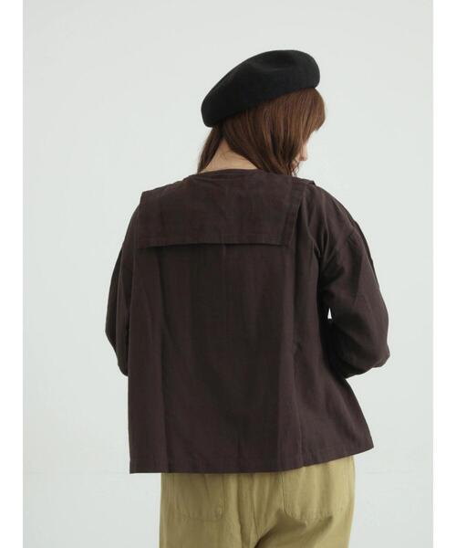 TSUHARU by Samansa Mos2（ツハルバイサマンサモスモス）の「[tukuroi]綿麻ツイル刺繍ブラウス（シャツ/ブラウス・レディース・ベージュ/ブラウン・F）」の22枚目の写真