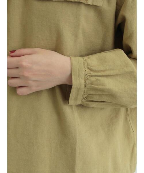 TSUHARU by Samansa Mos2（ツハルバイサマンサモスモス）の「[tukuroi]綿麻ツイル刺繍ブラウス（シャツ/ブラウス・レディース・ベージュ/ブラウン・F）」の8枚目の写真