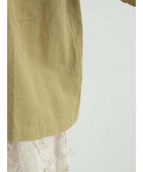 TSUHARU by Samansa Mos2（ツハルバイサマンサモスモス）の「[tukuroi]綿麻ツイル刺繍ブラウス（シャツ/ブラウス・レディース・ベージュ/ブラウン・F）」の9枚目の写真