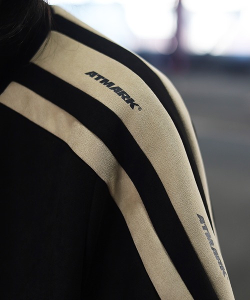 2サイズ展開 / UNISEX 》ATMARKスエードトラックジャケット アーム