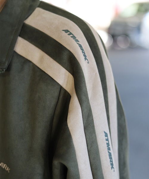 セール】《2サイズ展開 / UNISEX 》ATMARKスエードトラックジャケット