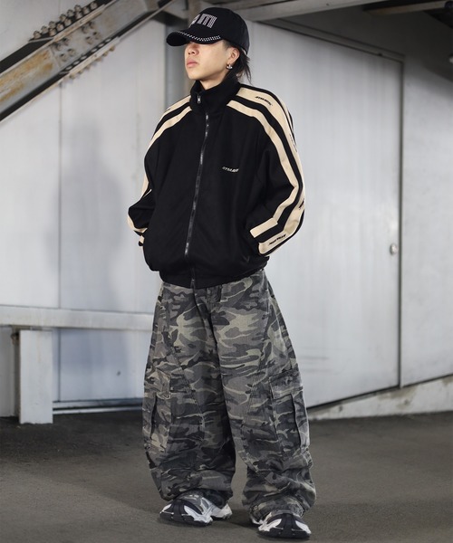 2サイズ展開 / UNISEX 》ATMARKスエードトラックジャケット アーム