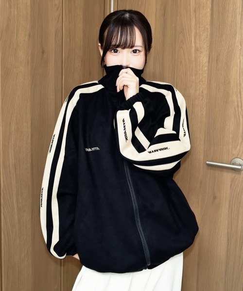 2サイズ展開 / UNISEX 》ATMARKスエードトラックジャケット アーム