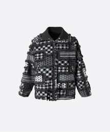 U:UME（ユーム）の「Two Way Fringe Check Down Jacket（ダウンジャケット/コート）」