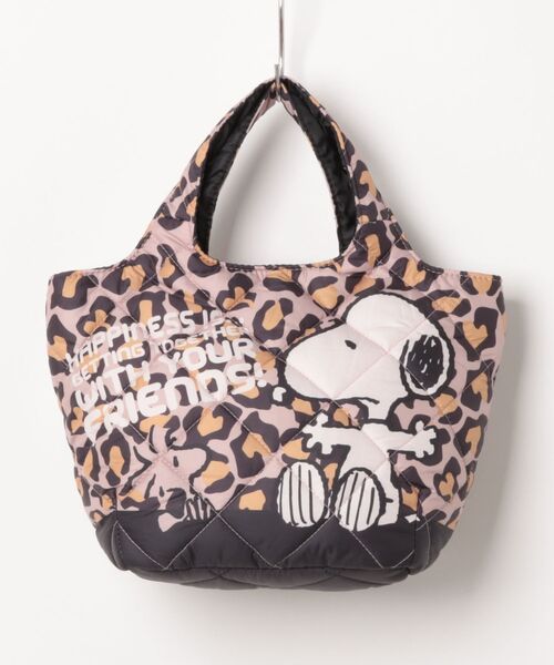PEANUTS(ピーナッツ)の「PEANUTS 中綿ミニキルティングトート(トートバッグ・レディース・ダークグリーン/ブラック/その他/レオパード・FREE)」の4枚目の写真