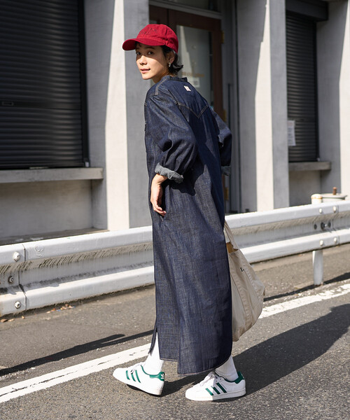 FREAK'S STORE(フリークスストア)の「SOMETHING × FREAK'S STORE/サムシング 別注 DENIM SHIRTS ONE PIECE/デニム シャツ ワンピース(シャツワンピース・レディース・ネイビー/サックスブルー・SMALL/MEDIUM)」の8枚目の写真