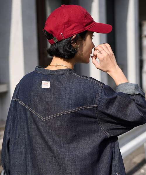 FREAK'S STORE(フリークスストア)の「SOMETHING × FREAK'S STORE/サムシング 別注 DENIM SHIRTS ONE PIECE/デニム シャツ ワンピース(シャツワンピース・レディース・ネイビー/サックスブルー・SMALL/MEDIUM)」の11枚目の写真