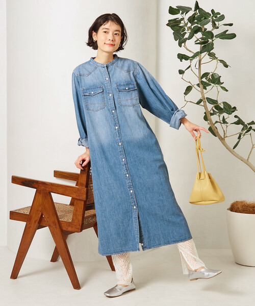 SOMETHING × FREAK'S STORE/サムシング 別注 DENIM SHIRTS ONE PIECE