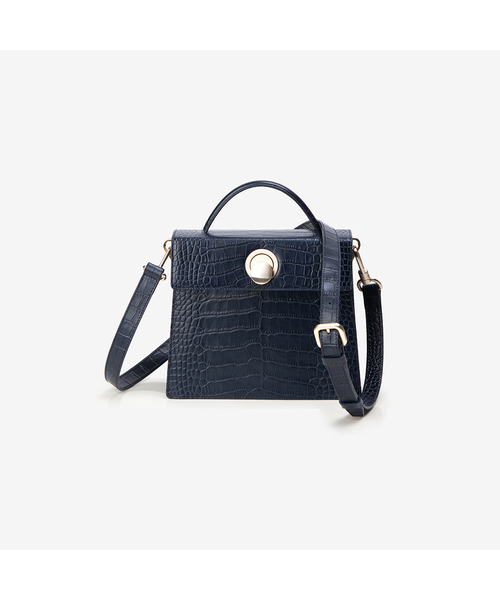 ANODDS(アンオズ)の「LAZEL MINI CROC shoulder bag 2 color(ショルダーバッグ・レディース・ネイビー/グリーン・FREE)」の2枚目の写真