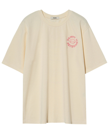 ハッピーTシャツ_クリーム