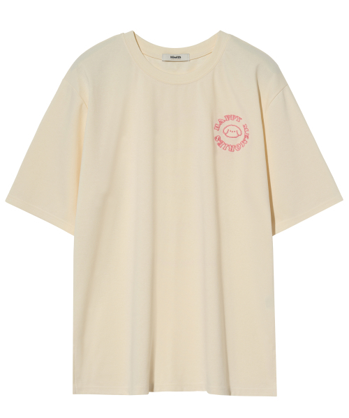 HIWITH(ハイウィーズ)の「ハッピーTシャツ_クリーム(Tシャツ/カットソー・レディース・アイボリー・FREE)」の1枚目の写真