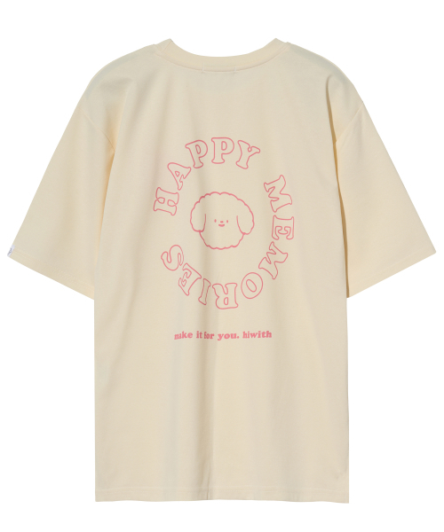 HIWITH(ハイウィーズ)の「ハッピーTシャツ_クリーム(Tシャツ/カットソー・レディース・アイボリー・FREE)」の2枚目の写真