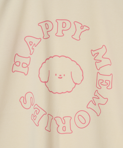 HIWITH(ハイウィーズ)の「ハッピーTシャツ_クリーム(Tシャツ/カットソー・レディース・アイボリー・FREE)」の4枚目の写真