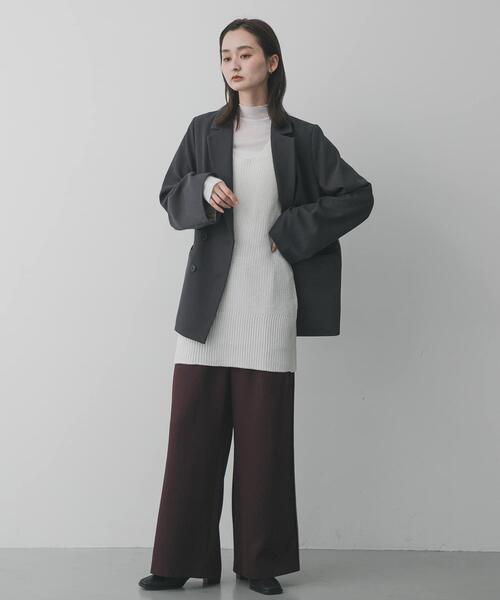 SENSE OF PLACE by URBAN RESEARCH（センスオブプレイスバイアーバンリサーチ）の「『洗濯可』ミドルゲージチュニックベスト（ベスト・レディース・ベージュ/ブラック/アイボリー・ONE）」の6枚目の写真