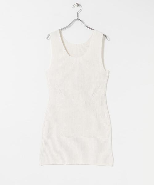 SENSE OF PLACE by URBAN RESEARCH（センスオブプレイスバイアーバンリサーチ）の「『洗濯可』ミドルゲージチュニックベスト（ベスト・レディース・ベージュ/ブラック/アイボリー・ONE）」の7枚目の写真