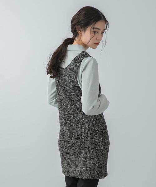 SENSE OF PLACE by URBAN RESEARCH（センスオブプレイスバイアーバンリサーチ）の「『洗濯可』ミドルゲージチュニックベスト（ベスト・レディース・ベージュ/ブラック/アイボリー・ONE）」の19枚目の写真