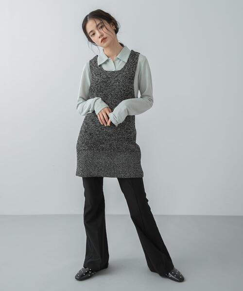 SENSE OF PLACE by URBAN RESEARCH（センスオブプレイスバイアーバンリサーチ）の「『洗濯可』ミドルゲージチュニックベスト（ベスト・レディース・ベージュ/ブラック/アイボリー・ONE）」の20枚目の写真