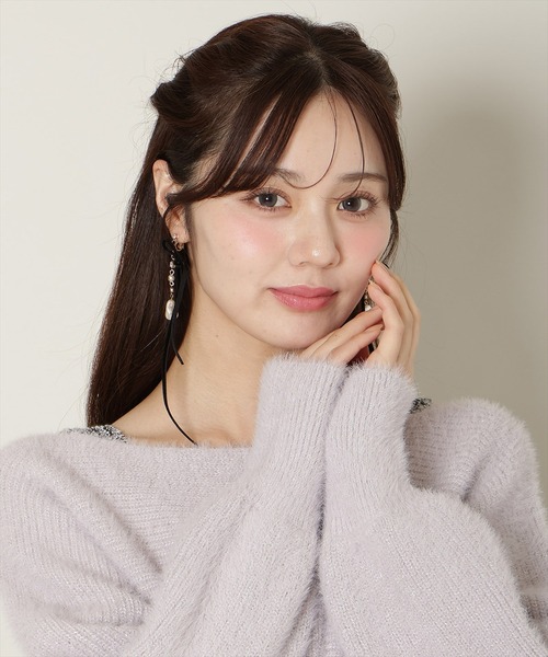 WILLSELECTION(ウィルセレクション)の「カットツイードワンピース×フェザーニットSET(ワンピース・レディース・ブルー/ラベンダー/ベージュ/ピンク・FREE)」の20枚目の写真
