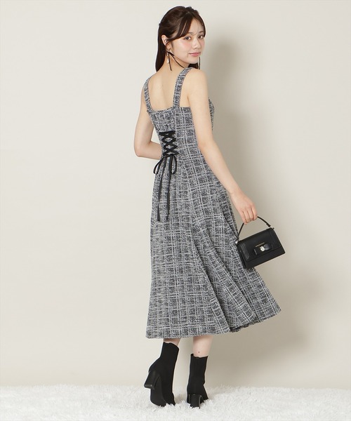 WILLSELECTION(ウィルセレクション)の「カットツイードワンピース×フェザーニットSET(ワンピース・レディース・ブルー/ラベンダー/ベージュ/ピンク・FREE)」の22枚目の写真