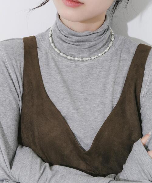 SMELLY（スメリー）の「パールメタルビーズネックカフ（ネックレス・レディース・ホワイト系その他・-）」の5枚目の写真